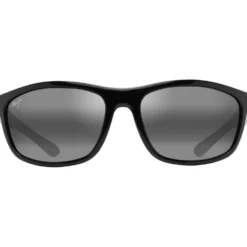 Occhiali da sole Maui Jim Nuu Landing Noir Brillant Gris Neutre Mineral Superthin