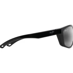 Occhiali da sole Maui Jim Nuu Landing Noir Brillant Gris Neutre Mineral Superthin