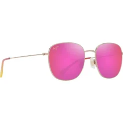 Occhiali da sole Maui Jim Olali Asian Fit Doré Clair Brillant Violet Rose Maui Sunrise MauiPure
