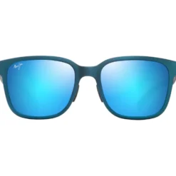 Occhiali da sole Maui Jim Paulele Asian Fit Bleu Sarcelle Mat Bleu Hawaï Minéral Superthin