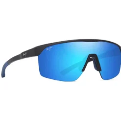 Occhiali da sole Maui Jim Pāluna Matte Black Blue Hawaii MauiBrilliant