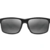 Occhiali da sole Maui Jim Pokowai Arch Noir Matte Gris Neutre MauiPure