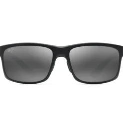 Occhiali da sole Maui Jim Pokowai Arch Noir Matte Gris Neutre MauiPure