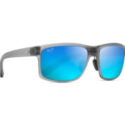 Occhiali da sole Maui Jim Pokowai Arch Gris Mat Translucide Bleu Hawaï MauiPure