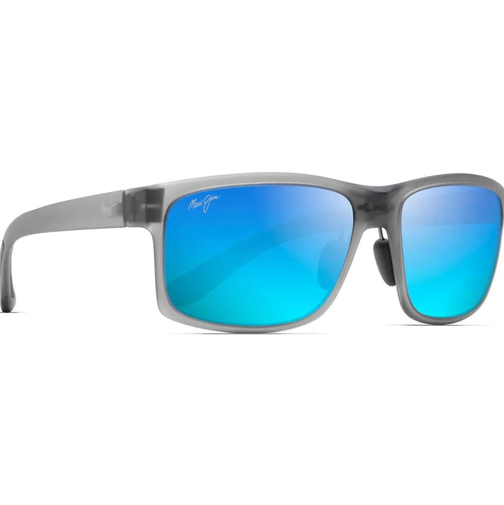 Occhiali da sole Maui Jim Pokowai Arch Gris Mat Translucide Bleu Hawaï MauiPure