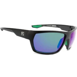 Occhiali da sole Mundaka Optic Cierzo Matte Black Smoke Green Revo Cx Polarized