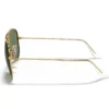 Occhiali da sole Ray Ban Aviator Kids Polished Arista Gold Dark Green