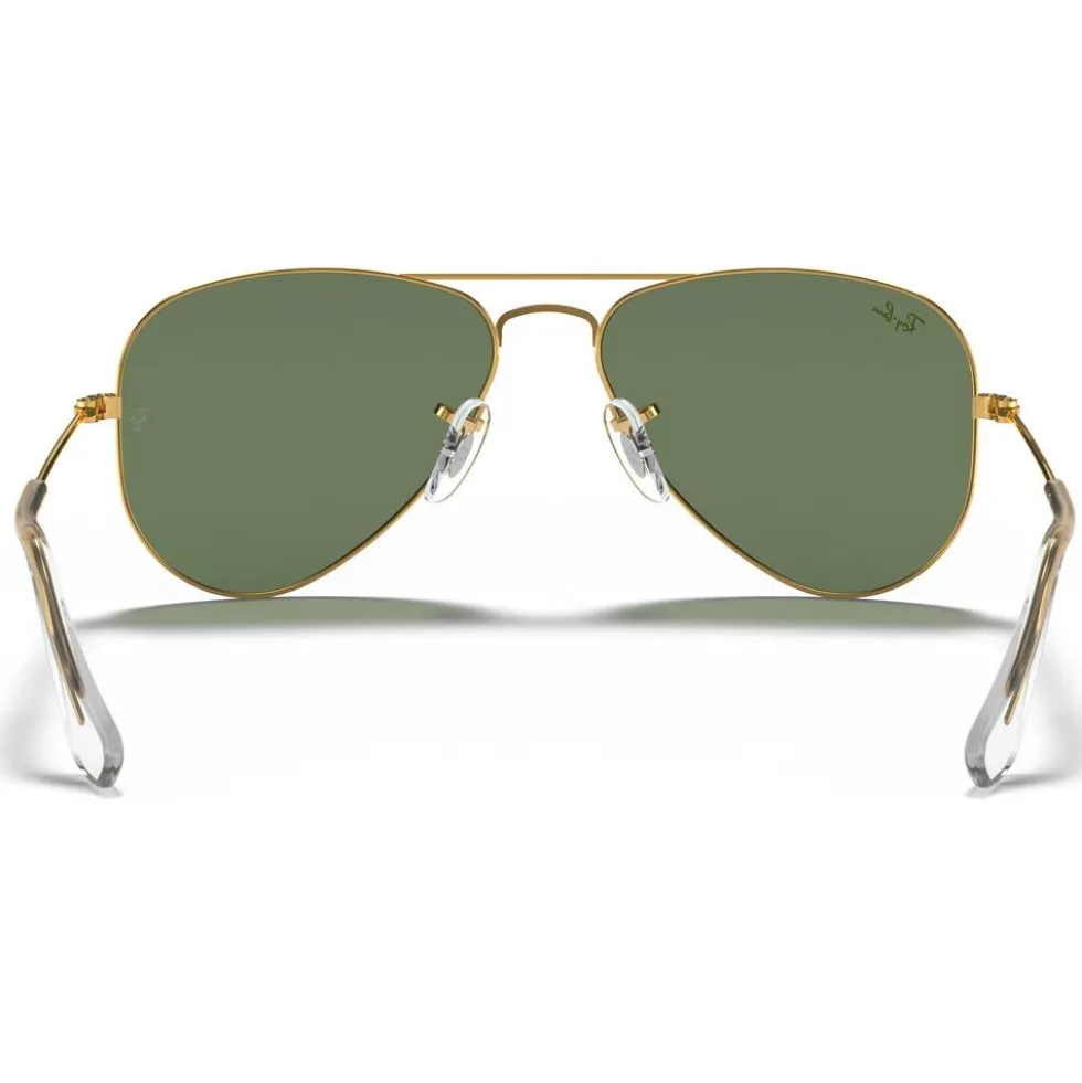 Occhiali da sole Ray Ban Aviator Kids Polished Arista Gold Dark Green