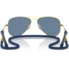 Occhiali da sole Ray Ban Aviator Kids Polished Arista Gold Light Blue Mirror