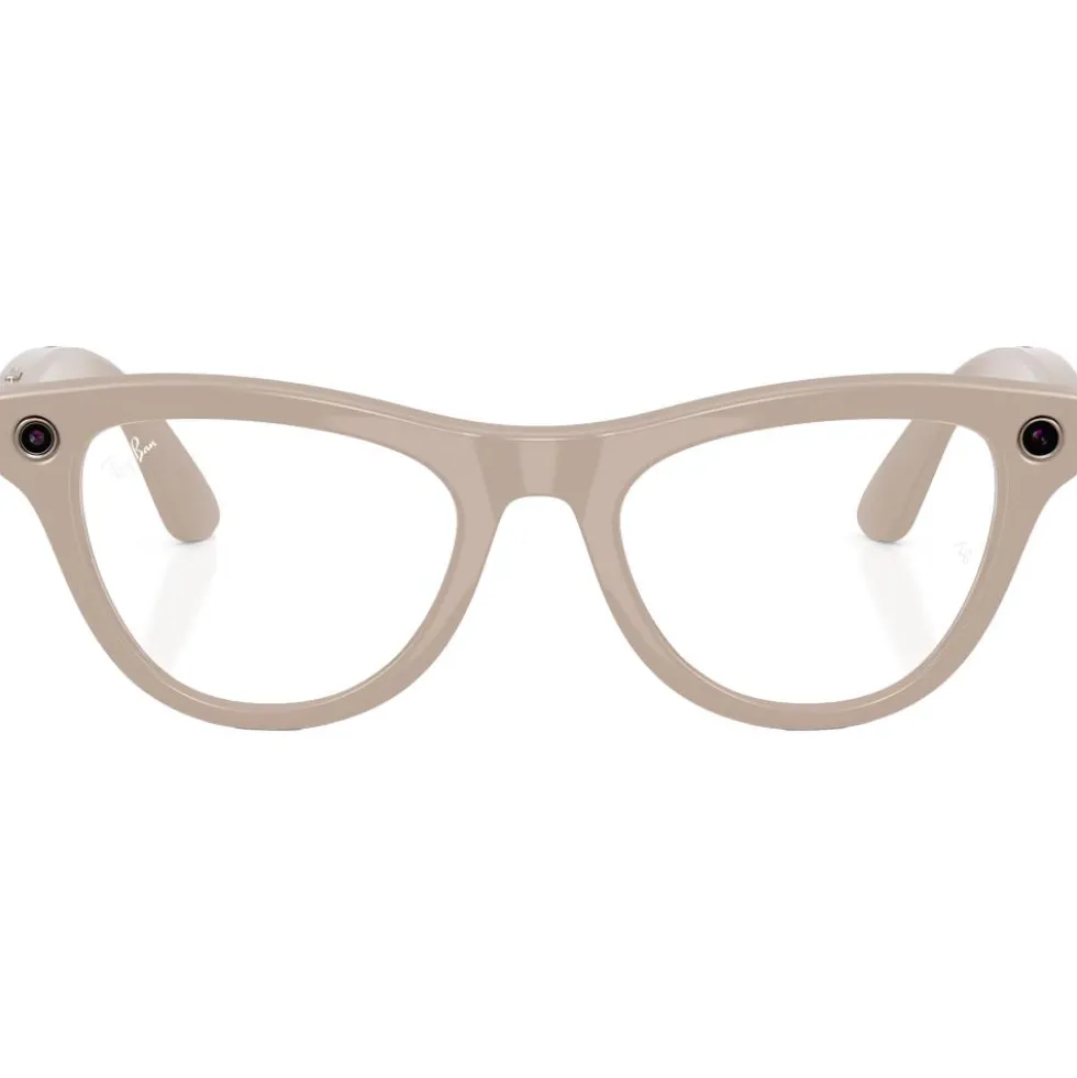 Occhiali da sole Ray Ban Meta Skyler Gen 2 Shiny Chalk Grey Transitions Saphir Incolore