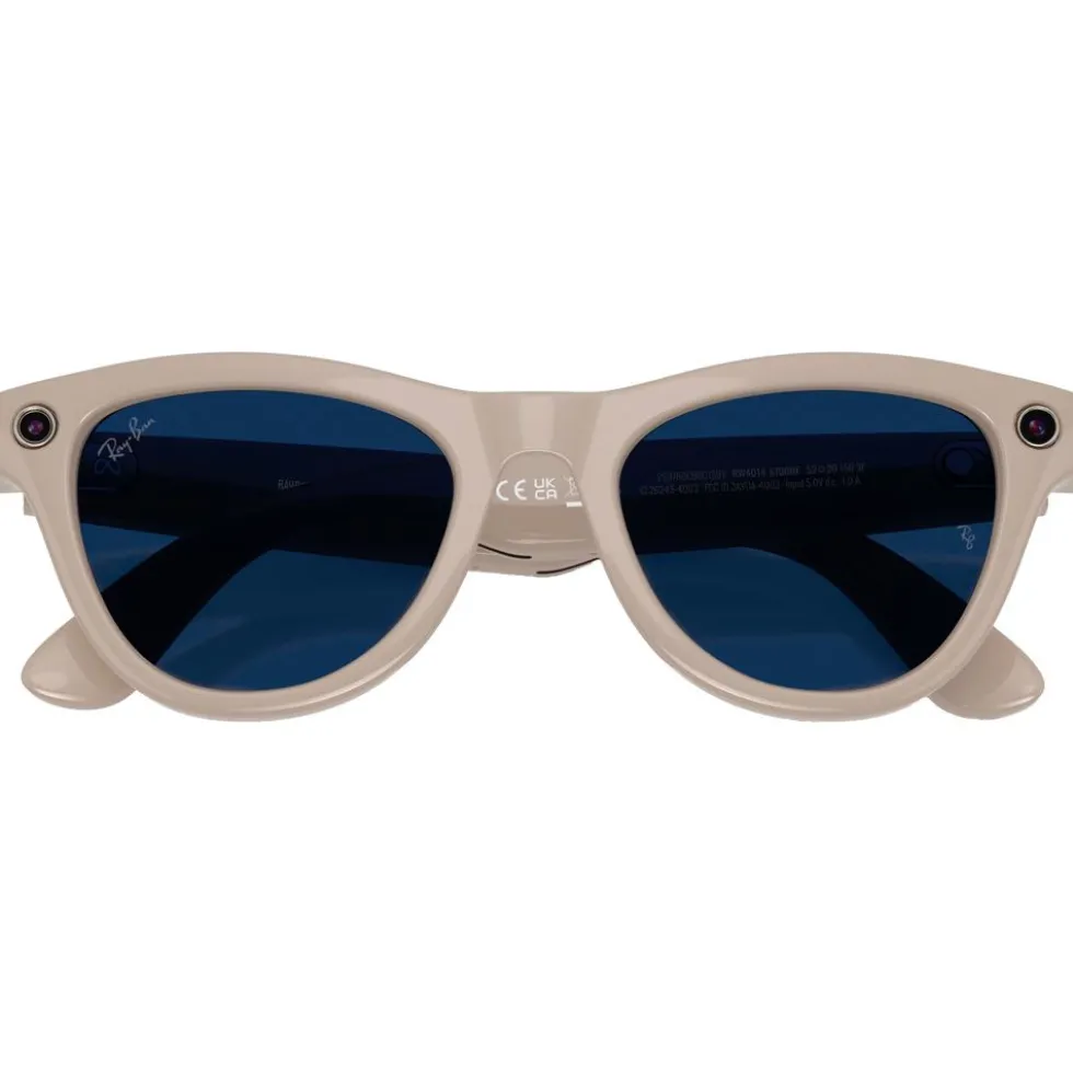 Occhiali da sole Ray Ban Meta Skyler Gen 2 Shiny Chalk Grey Transitions Saphir Incolore