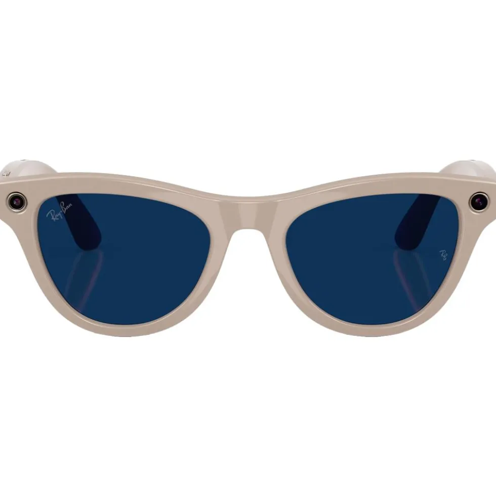 Occhiali da sole Ray Ban Meta Skyler Gen 2 Shiny Chalk Grey Transitions Saphir Incolore