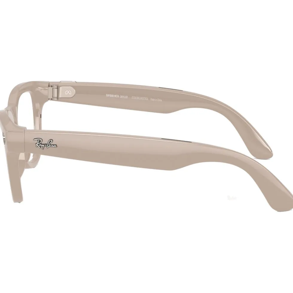Occhiali da sole Ray Ban Meta Skyler Gen 2 Shiny Chalk Grey Transitions Saphir Incolore