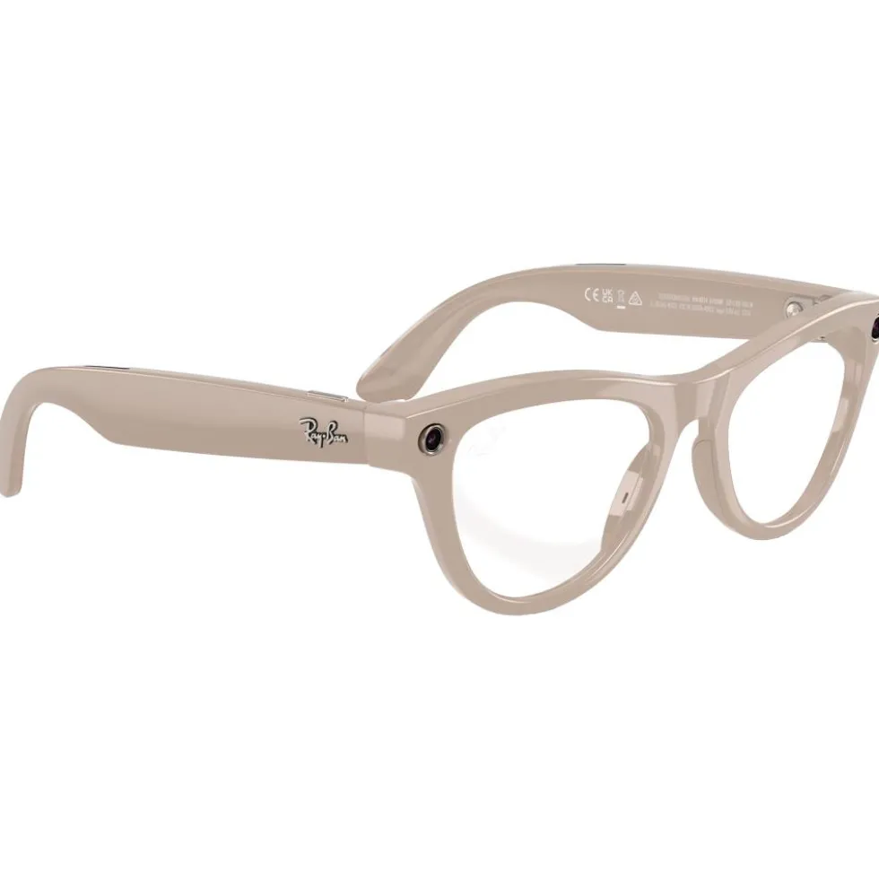 Occhiali da sole Ray Ban Meta Skyler Gen 2 Shiny Chalk Grey Transitions Saphir Incolore
