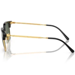 Occhiali da sole Ray Ban New Clubmaster Kids Polished Black Gold Dark Green