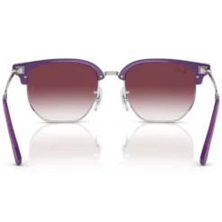 Occhiali da sole Ray Ban New Clubmaster Kids Polished Opal Purple Grey Purple