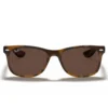 Occhiali da sole Ray Ban New Wayfarer Kids Polished Black Dark Green