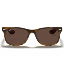 Occhiali da sole Ray Ban New Wayfarer Kids Polished Black Dark Green