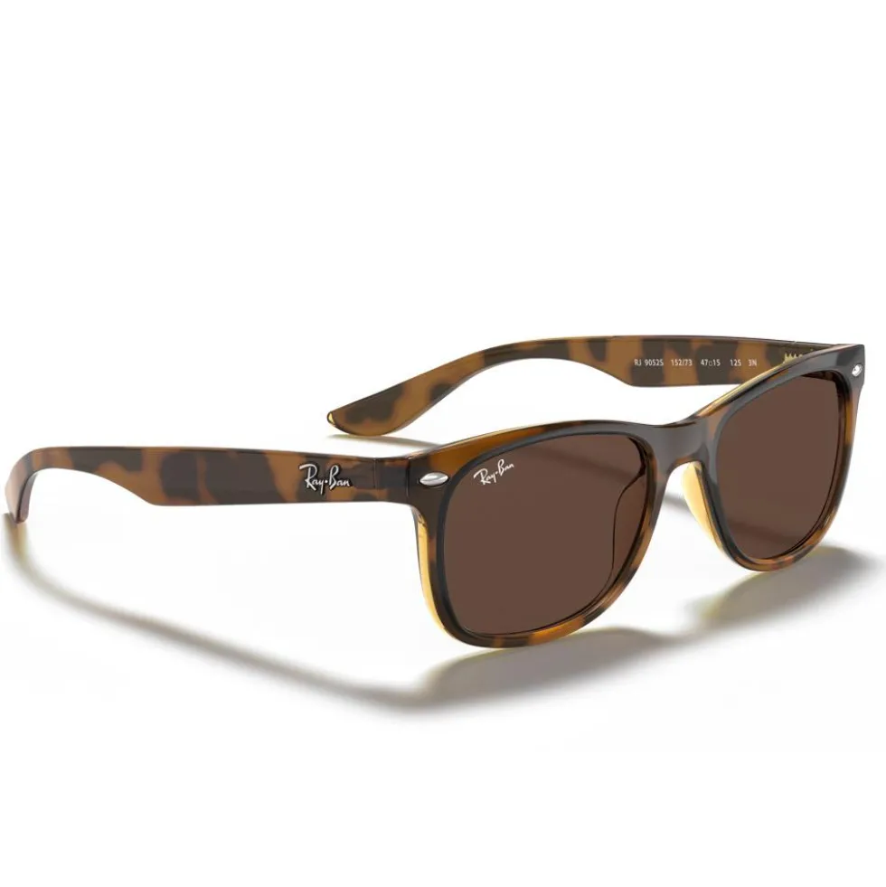Occhiali da sole Ray Ban New Wayfarer Kids Polished Black Dark Green