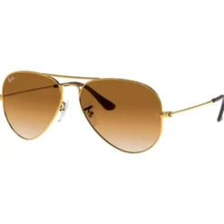 Occhiali da sole Ray Ban RB3025 Aviator Polished Gold Light Brown Gradient