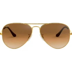 Occhiali da sole Ray Ban RB3025 Aviator Polished Gold Light Brown Gradient