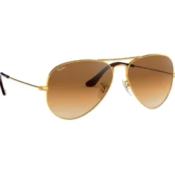 Occhiali da sole Ray Ban RB3025 Aviator Polished Gold Light Brown Gradient