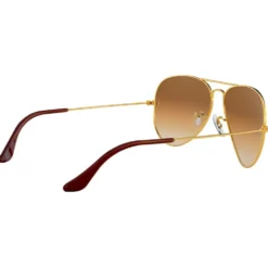 Occhiali da sole Ray Ban RB3025 Aviator Polished Gold Light Brown Gradient