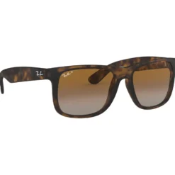 Occhiali da sole Ray Ban RB4165 Justin Classic Matte Havana Brown Grey Polar