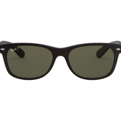 Occhiali da sole Ray Ban RB2132 New Wayfarer Classic Matte Rubber Black Polar Green