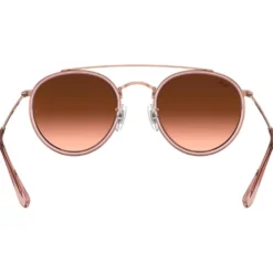 Occhiali da sole Ray Ban RB3647N Round Double Bridge Polished Copper Gradient Brown