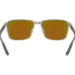 Occhiali da sole Ray Ban RB3721 Polished Black Silver Chromance Polar Blue
