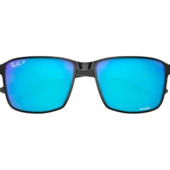 Occhiali da sole Ray Ban RB3721 Polished Black Silver Chromance Polar Blue