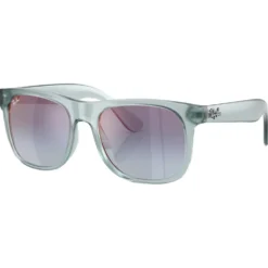Occhiali da sole Ray Ban RB9069S Justin Kids Polished Translucide Blue Pink Gradient Blue Grey Mirror