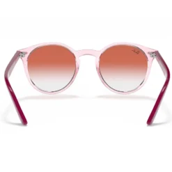 Occhiali da sole Ray Ban RB9064S Kids Polished Pink Translucide Red Gradient Incolore