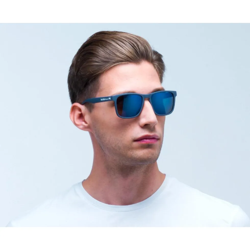Occhiali da sole Red Bull Spect Leap Matt Dark Blue Smoke Blue Mirror Polarized