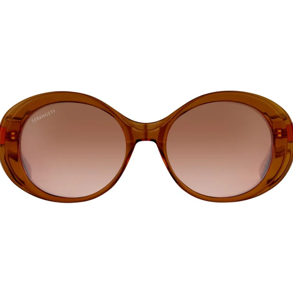 Occhiali da sole Serengeti Bacall Shiny Crystal Caramel Brown Drivers Gradient
