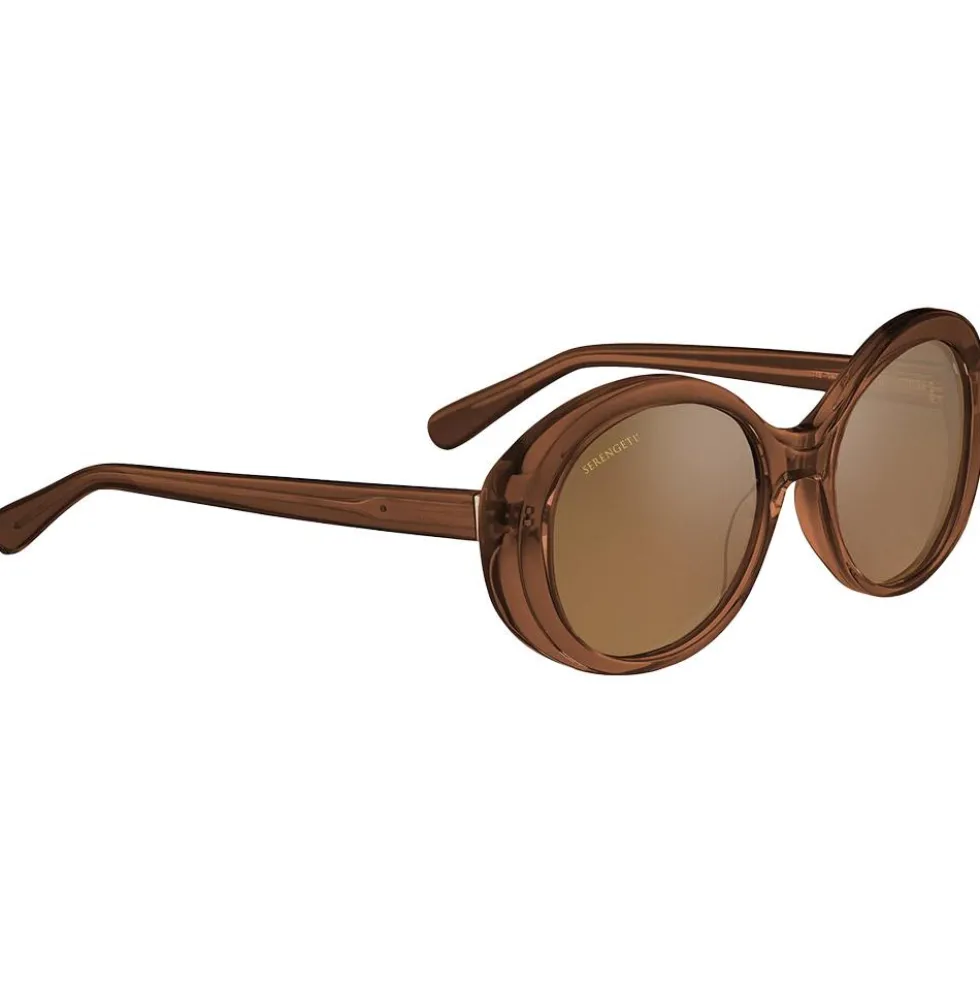 Occhiali da sole Serengeti Bacall Shiny Crystal Caramel Brown Drivers Gradient