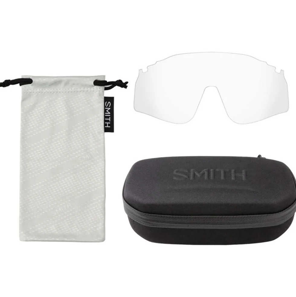 Occhiali da sole Smith Defy Matte Salt Haze Chromapop Rose Gold Mirror + Clear