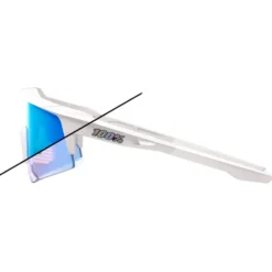 Occhiali da sole 100% Speedcraft Xs Bastille Pearl White Glitter Blue Mirror Photochromic Lens