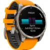 Orologi GPS Garmin Fenix 8 Amoled Sapphire Titanium Orange Graphite
