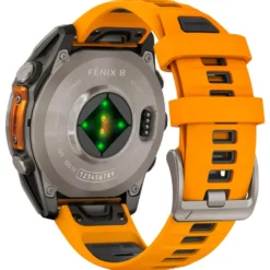 Orologi GPS Garmin Fenix 8 Amoled Sapphire Titanium Orange Graphite