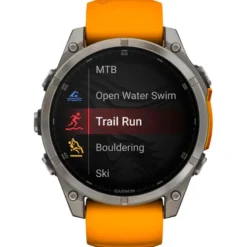 Orologi GPS Garmin Fenix 8 Amoled Sapphire Titanium Orange Graphite