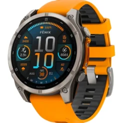 Orologi GPS Garmin Fenix 8 Amoled Sapphire Titanium Orange Graphite