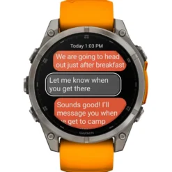 Orologi GPS Garmin Fenix 8 Amoled Sapphire Titanium Orange Graphite
