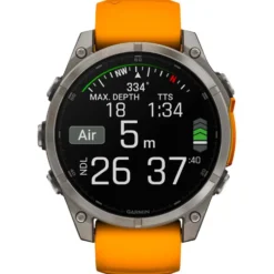 Orologi GPS Garmin Fenix 8 Amoled Sapphire Titanium Orange Graphite