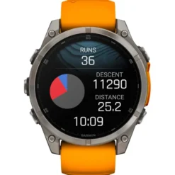 Orologi GPS Garmin Fenix 8 Amoled Sapphire Titanium Orange Graphite