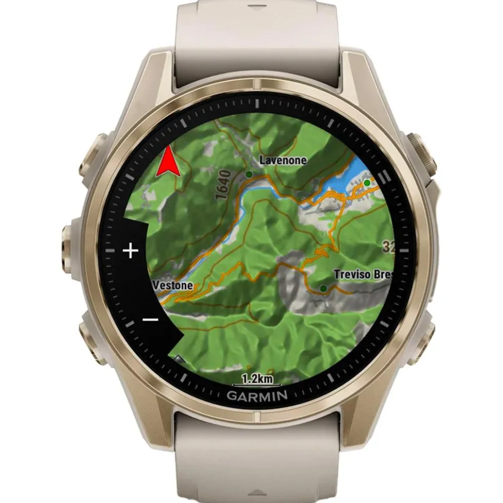 Orologi GPS Garmin Fenix 8 Amoled Sapphire Soft Gold Gris Cendré Grès Foncé
