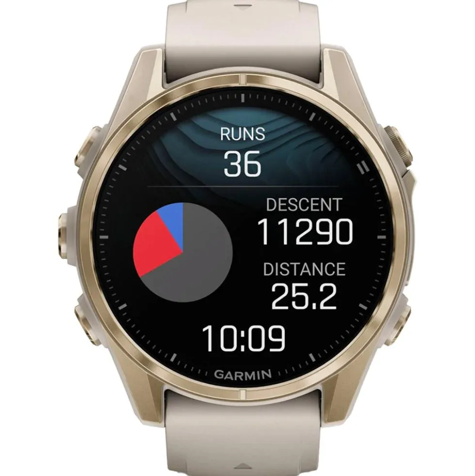 Orologi GPS Garmin Fenix 8 Amoled Sapphire Soft Gold Gris Cendré Grès Foncé