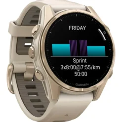 Orologi GPS Garmin Fenix 8 Amoled Sapphire Soft Gold Gris Cendré Grès Foncé