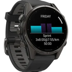 Orologi GPS Garmin Fenix 8 Amoled Sapphire Titane Carbon Gray DLC Noir Gris Galet